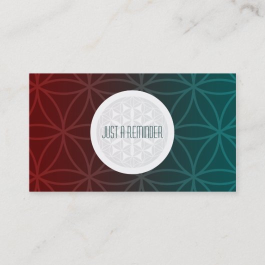 対称のアポイントメントのメモ 予約カード (正面)