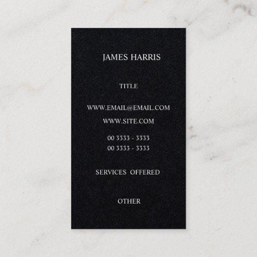 対称のモダンな絶妙 名刺 (裏面)