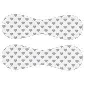 対称の小さなコンクリートグレーハートオン白 ソフトボール (パネル)