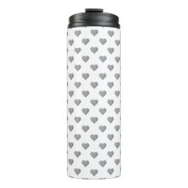 対称の小さなコンクリートグレーハートオン白 タンブラー