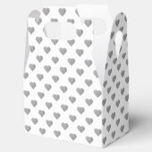 対称の小さなコンクリートグレーハートオン白 フェイバーボックス (オープン)