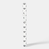 対称の小さなコンクリートグレーハートオン白 Case-Mate iPhoneケース (裏面 / 左)