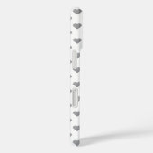対称の小さなコンクリートグレーハートオン白 Case-Mate iPhoneケース (裏面 / 右)