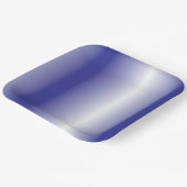 対称の複雑な青い幾何学的パターン ペーパープレート (傾斜あり)