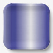 対称の複雑な青い幾何学的パターン ペーパープレート (正面)