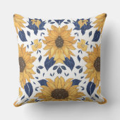 対称の黄色のひまエレガントわりパターン クッション (裏面)