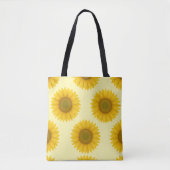 対称ひまわりトートバッグ トートバッグ (正面)