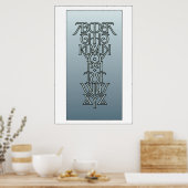 対称アルファベットアンビグラムポスター ポスター (キッチン)