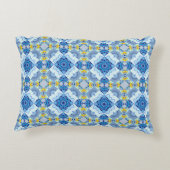 対称カラフルシームレスパターン、bのデザイン アクセントクッション (裏面)