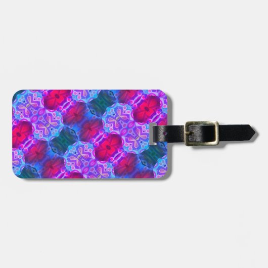対称カラフル変数の回転 ラゲッジタグ (正面横)