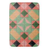 対称カラフル正方形の幾何学的パターン バスマット (正面縦)