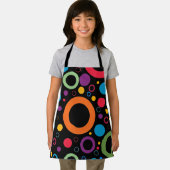 対称カラフル白の幾何学的パターン エプロン (インサイチュ)