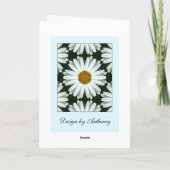 対称デイジー-誕生日 カード (裏面)