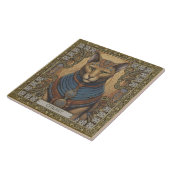 対称パーソナライズされた調和猫霊動物 タイル (側面)