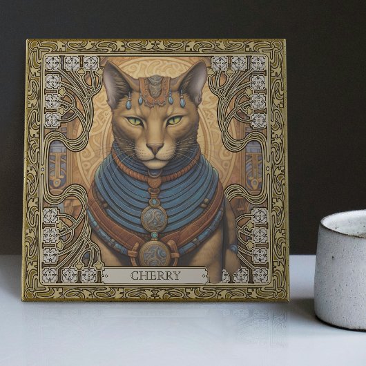 対称パーソナライズされた調和猫霊動物 タイル