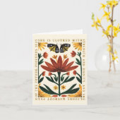 対称フラワーガーデン聖なる書物、 経典グリーティングカード カード (黄色い花)