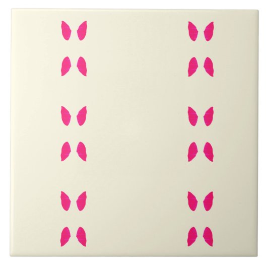 対称フローラプリントセラミックタイル タイル (正面)