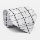 対称ホワイトウォッシュ木材パターン ネクタイ (ロール)