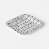 対称ホワイトウォッシュ木材パターン ペーパープレート (傾斜あり)