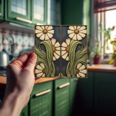 対称マルゲライトデイジー 芸術的 タイル