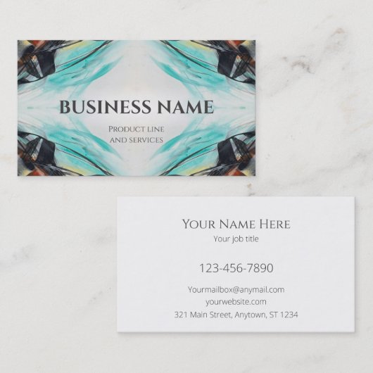 対称モダンデザイン名刺 名刺 (正面/裏面)