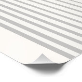 対称レインボーシェイプベージュホワイトアート ポスター (コーナー)