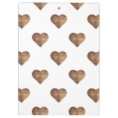 対称大型素朴茶色の木製ハート クリップボード (裏面)