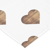 対称大型素朴茶色の木製ハート ショートテーブルランナー (コーナー)