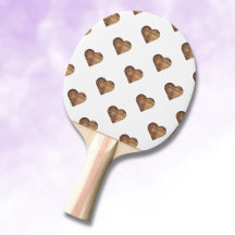 対称大型素朴茶色の木製ハート