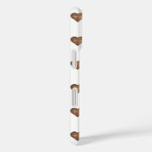 対称大型素朴茶色の木製ハート Case-Mate iPhoneケース (裏面 / 右)