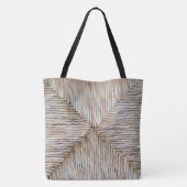 対称天然竹繊維織 トートバッグ (裏面)