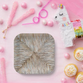 対称天然竹繊維織 ペーパープレート (パーティー)