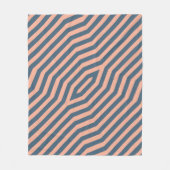 対称対角線ストライプの背景10 フリースブランケット (正面)