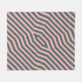 対称対角線ストライプの背景10 フリースブランケット (正面(横))