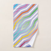 対称対角線ストライプの背景1 バスタオルセット (ハンドタオル)