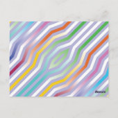 対称対角線ストライプの背景1 ポストカード (裏面)