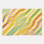 対称対角線ストライプの背景3 キッチンタオル (横)