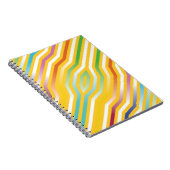 対称対角線ストライプの背景3 ノートブック (右側)