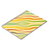 対称対角線ストライプの背景3 ノートブック (左側)