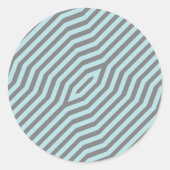 対称対角線ストライプの背景9 ラウンドシール (正面)