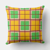 対称形状を持つ明るい幾何学的パターン クッション (裏面)