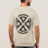 対称性のある歴史的主題のエンボス Tシャツ (裏面)
