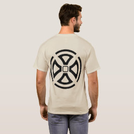 対称性のある歴史的主題のエンボス Tシャツ