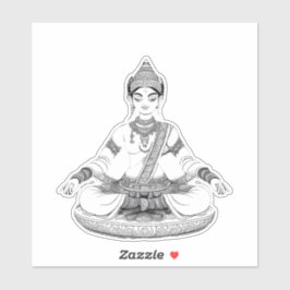 対称性の静穏：神のインディアン瞑想 シール