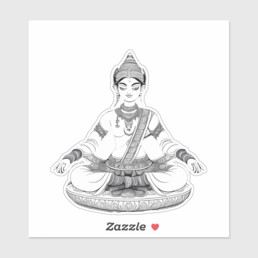 対称性の静穏：神のインディアン瞑想 シール (シート)