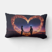 対称愛：一致する装飾用クッション ランバークッション (裏面)