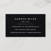 対称犬のロゴパターンブラック名刺 名刺 (裏面)