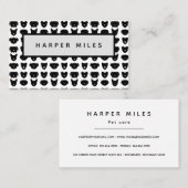 対称犬ロゴパターン名刺 名刺 (正面/裏面)