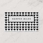 対称犬ロゴパターン名刺 名刺 (正面)