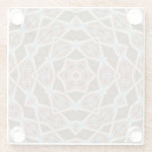 対称的なスケール：円形の組織パターン。 ガラスコースター (裏面)